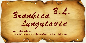 Brankica Lungulović vizit kartica